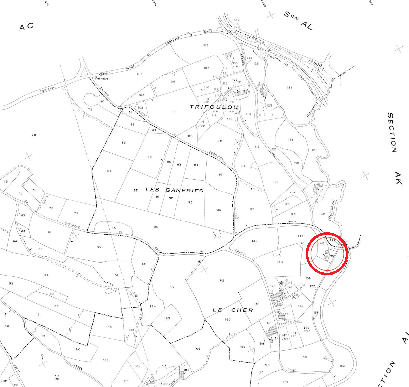 Localisation première de Trifoulou